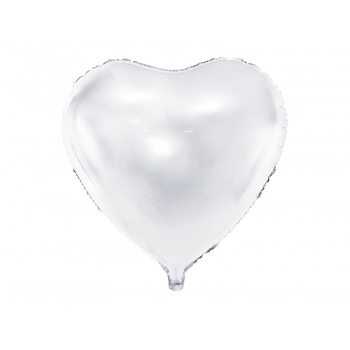 Balon foliowy Serce, 45cm, biały (18")